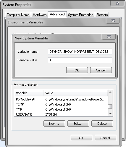 Configure a New System Variable